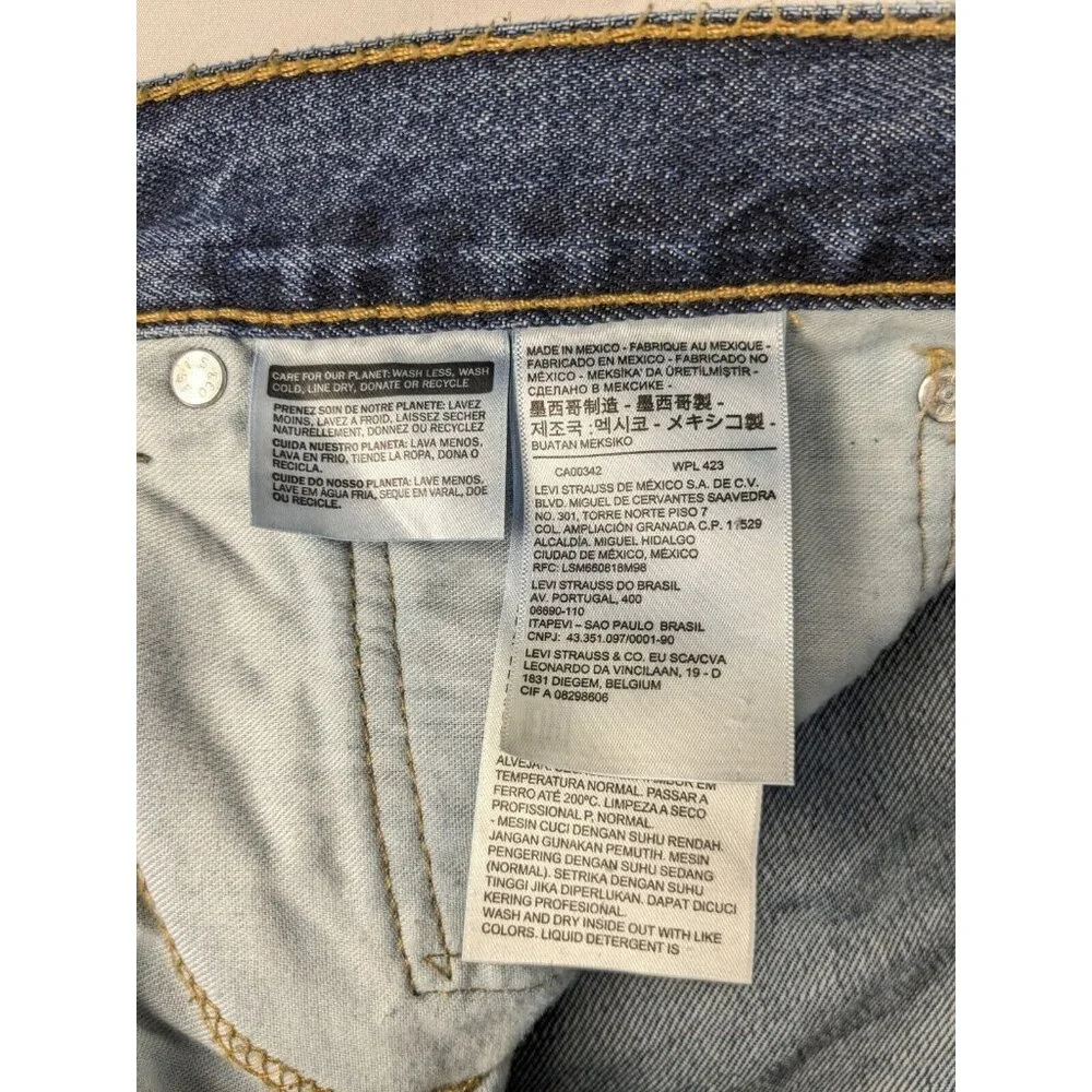 Levis 505 Regular Fit Jeans Mens‎ 40x30 Blue Straight Leg Medium Wash Denim